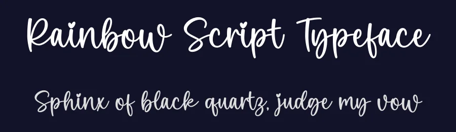 Rainbow Script Typeface by Dipati Creator — Script Handwritten Font — thumbnail 2