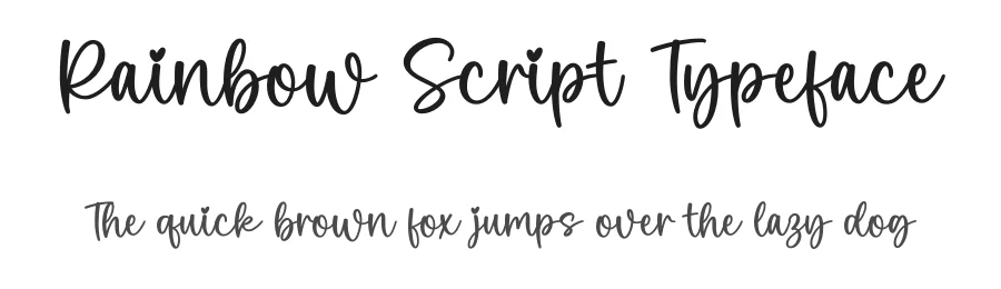 Rainbow Script Typeface by Dipati Creator — Script Handwritten Font