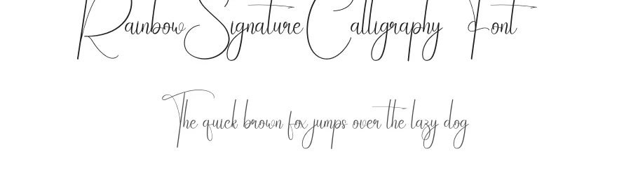 Rainbow Signature Calligraphy Font by andikastudio — Script Handwritten Font