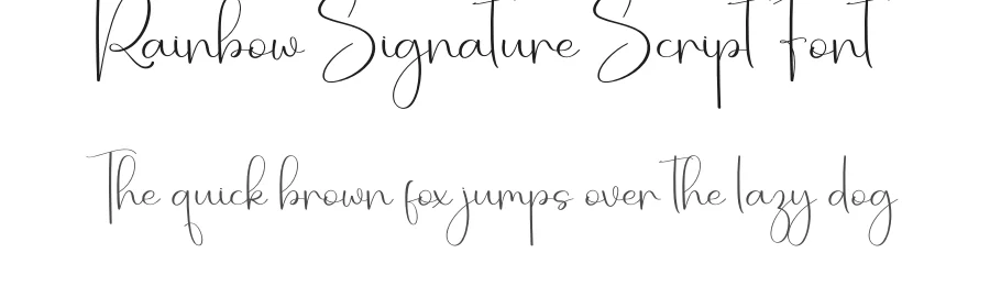 Rainbow Signature Script Font by creativeletter — Script Handwritten Font