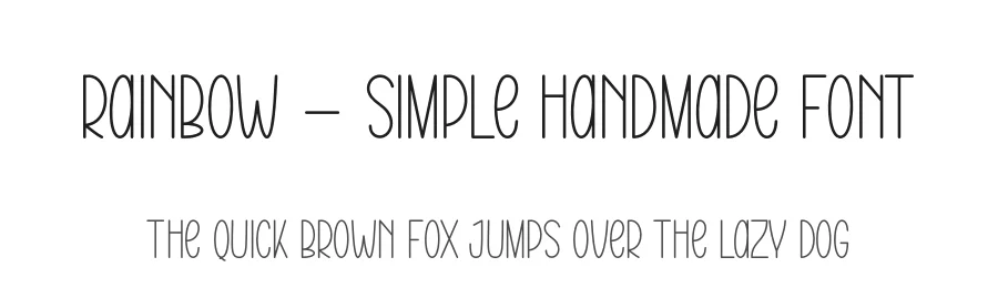 Rainbow β Simple Handmade Font by andikastudio β Display Font