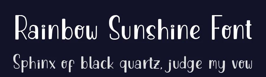 Rainbow Sunshine Font by qwrtype — Decorative Font — thumbnail 2