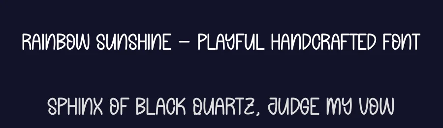 Rainbow Sunshine – Playful Handcrafted Font by andikastudio — Display Font — thumbnail 2