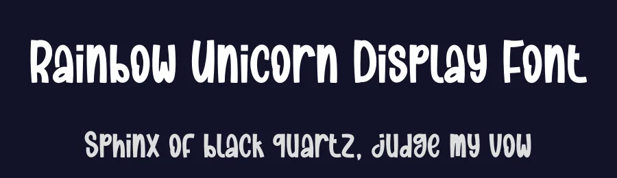 Rainbow Unicorn Display Font by creativeletter — Display Font — thumbnail 2