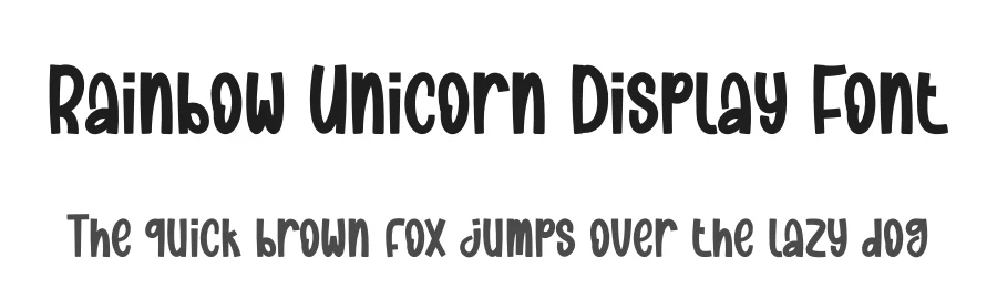 Rainbow Unicorn Display Font by creativeletter — Display Font