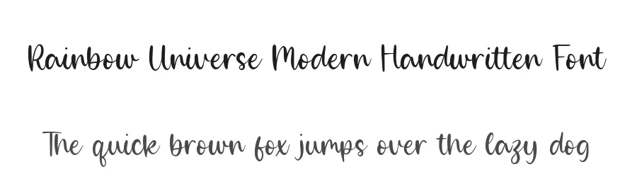 Rainbow Universe Modern Handwritten Font by balpirick — Script Handwritten Font