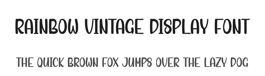 Rainbow Vintage Display Font by andikastudio — Display Font