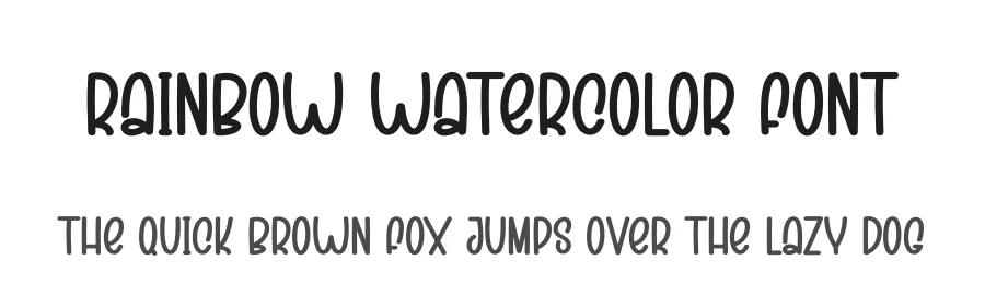 Rainbow Watercolor Font by creativeletter — Display Font