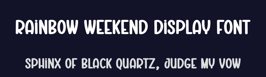 Rainbow Weekend Display Font by creativeletter — Display Font — thumbnail 2