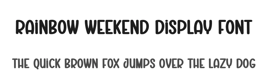 Rainbow Weekend Display Font by creativeletter — Display Font
