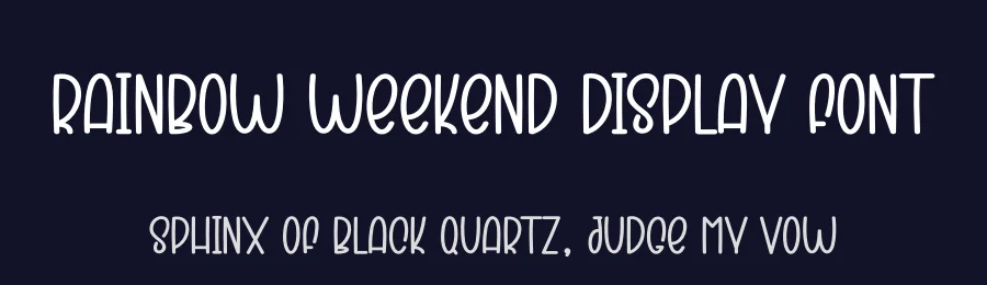 Rainbow Weekend Display Font by creativeletter — Display Font — thumbnail 2