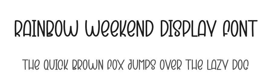 Rainbow Weekend Display Font by creativeletter — Display Font