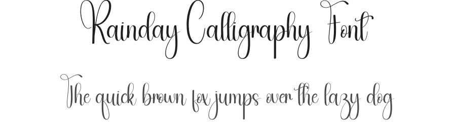 Rainday Calligraphy Font by andikastudio — Script Handwritten Font