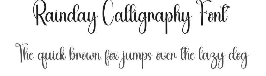 Rainday Calligraphy Font by andikastudio — Script Handwritten Font