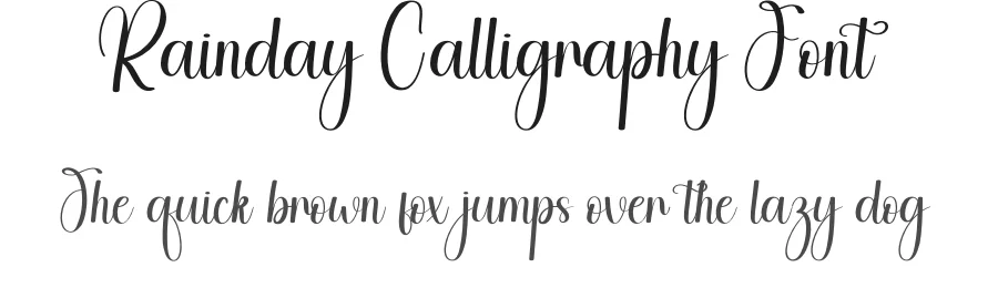 Rainday Calligraphy Font by andikastudio — Script Handwritten Font