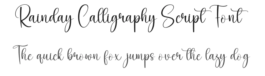 Rainday Calligraphy Script Font by creativeletter — Script Handwritten Font