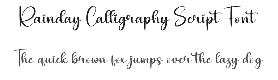Rainday Calligraphy Script Font by creativeletter — Script Handwritten Font