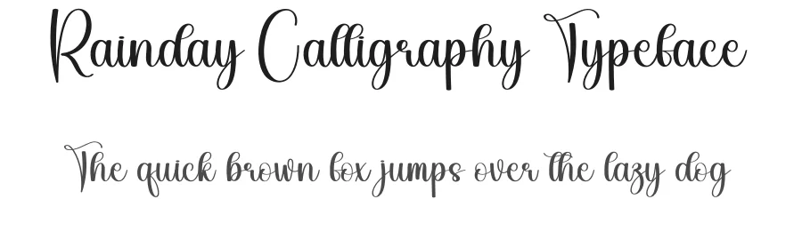 Rainday Calligraphy Typeface by andikastudio — Script Handwritten Font