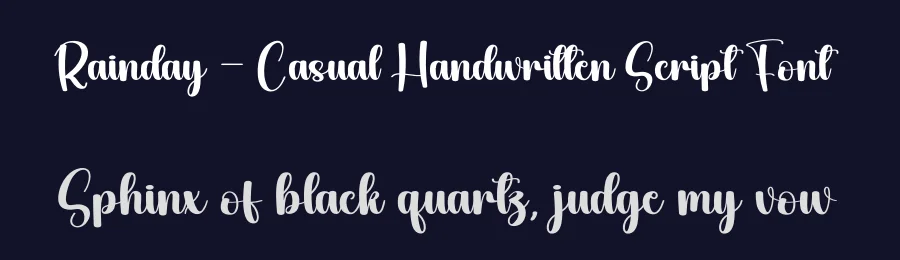 Rainday – Casual Handwritten Script Font by creativeletter — Script Handwritten Font — thumbnail 2