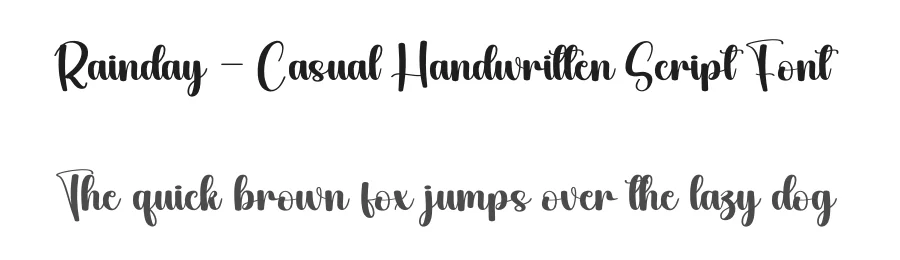 Rainday – Casual Handwritten Script Font by creativeletter — Script Handwritten Font