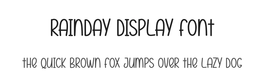 Rainday Display Font by andikastudio — Display Font