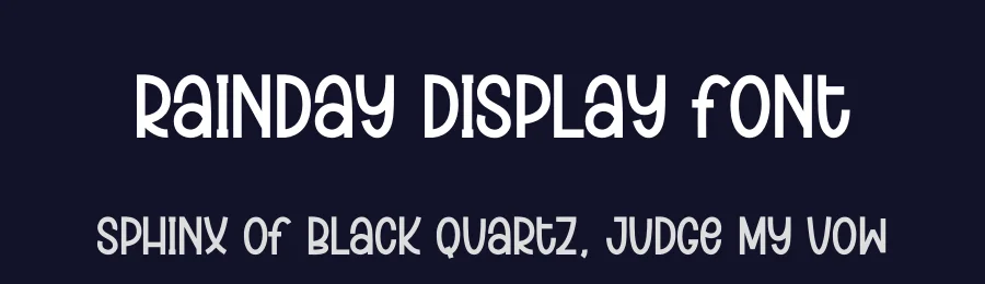 Rainday Display Font by creativeletter — Display Font — thumbnail 2