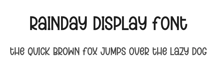 Rainday Display Font by creativeletter — Display Font