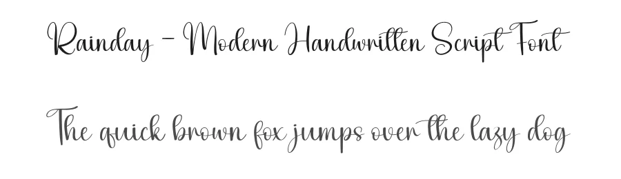 Rainday – Modern Handwritten Script Font by andikastudio — Script Handwritten Font