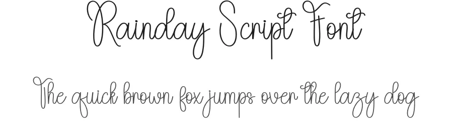 Rainday Script Font by andikastudio — Script Handwritten Font