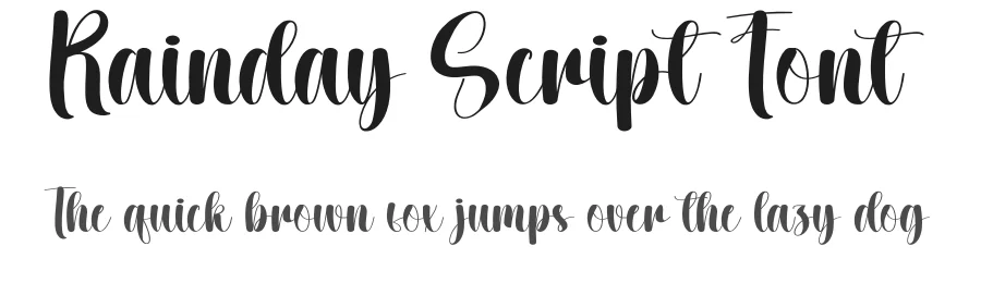 Rainday Script Font by creativeletter — Script Handwritten Font