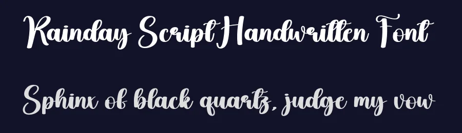 Rainday Script Handwritten Font by creativeletter — Script Handwritten Font — thumbnail 2