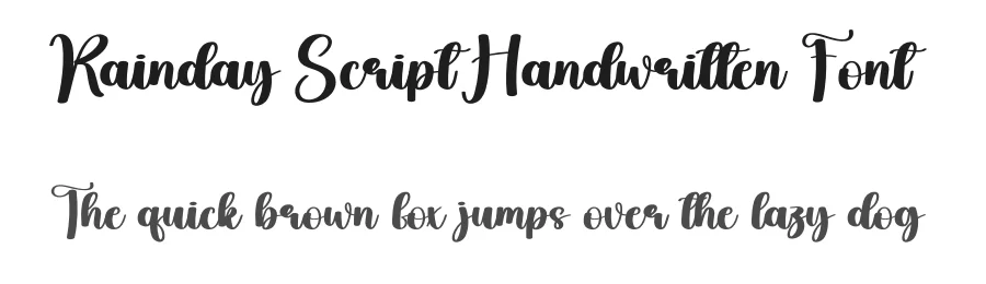Rainday Script Handwritten Font by creativeletter — Script Handwritten Font