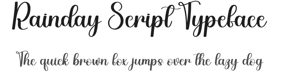 Rainday Script Typeface by andikastudio — Script Handwritten Font