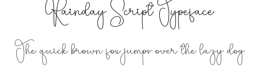 Rainday Script Typeface by andikastudio — Script Handwritten Font