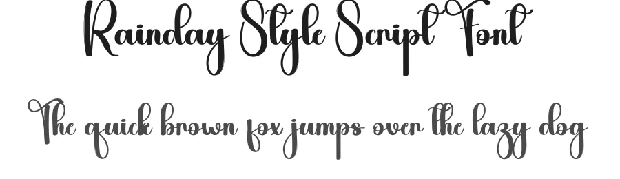 Rainday Style Script Font by creativeletter — Script Handwritten Font