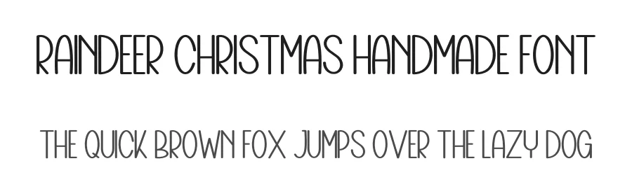 Raindeer Christmas Handmade Font by freshtypeink — Display Font
