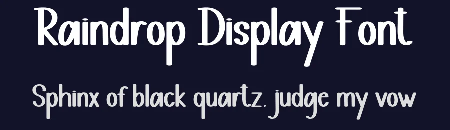 Raindrop Display Font by creativeletter — Display Font — thumbnail 2