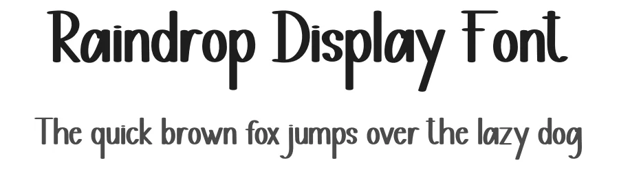Raindrop Display Font by creativeletter — Display Font