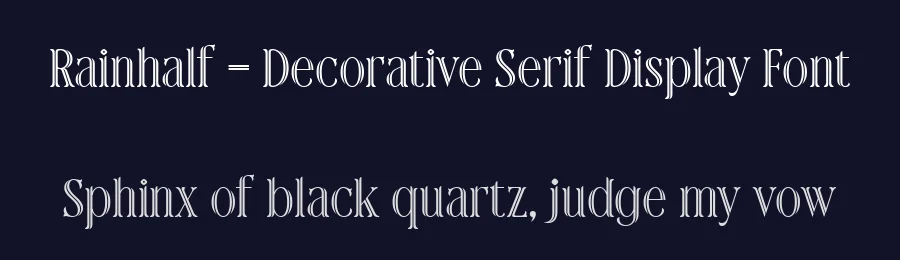 Rainhalf – Decorative Serif Display Font by Arterfak — Display Font — thumbnail 2
