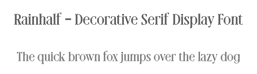 Rainhalf – Decorative Serif Display Font by Arterfak — Display Font