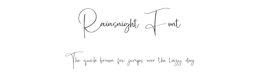 Rainsnight Font by qwrtype — Script Handwritten Font