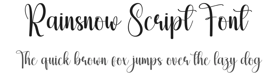 Rainsnow Script Font by creativeletter — Script Handwritten Font