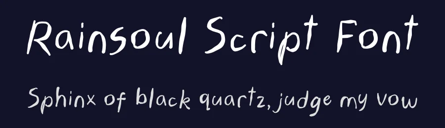 Rainsoul Script Font by Zerootypeworks — Script Handwritten Font — thumbnail 2