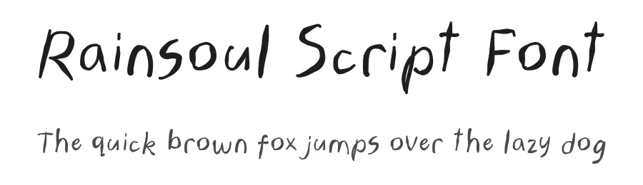 Rainsoul Script Font by Zerootypeworks β Script Handwritten Font