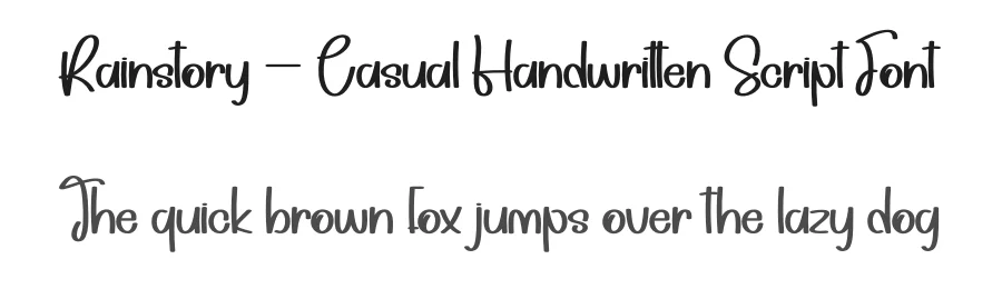 Rainstory – Casual Handwritten Script Font by andikastudio — Script Handwritten Font