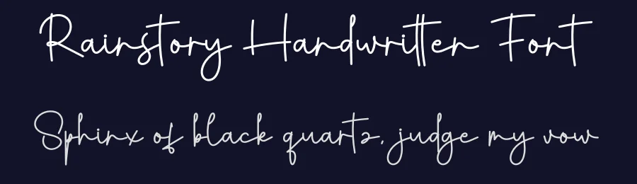 Rainstory Handwritten Font by creativeletter — Script Handwritten Font — thumbnail 2