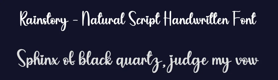 Rainstory – Natural Script Handwritten Font by andikastudio — Script Handwritten Font — thumbnail 2