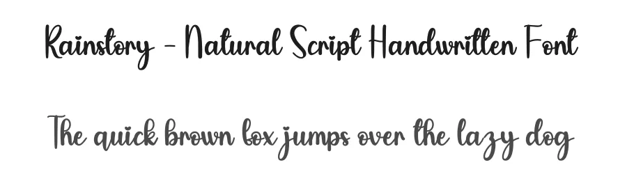Rainstory – Natural Script Handwritten Font by andikastudio — Script Handwritten Font