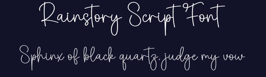 Rainstory Script Font by creativeletter — Script Handwritten Font — thumbnail 2
