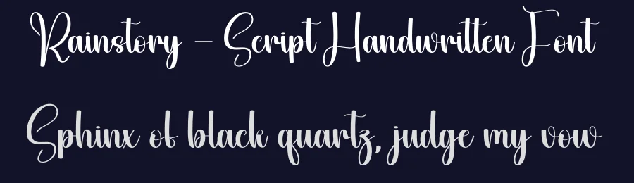 Rainstory – Script Handwritten Font by creativeletter — Script Handwritten Font — thumbnail 2